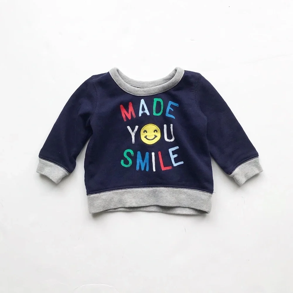 Babygap Made you smile sweatshirt EUC 6-12 months: